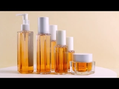 Luxe 100 ml 120 ml 200 ml cosmetische verpakking Plastic zeshoekige lotion fles met body mist spray pomp