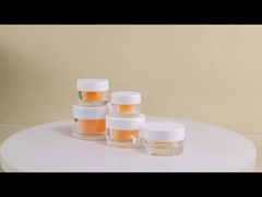 Oranje 15g Cosmetische potten Verpakking Haarcrème Container Met Wit Deksel