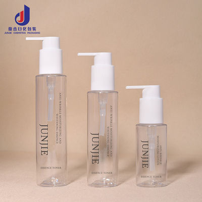 120 ml 150 ml heldere plastic cilinderfles Custom sprayfles Verpakking Printing Cleanser Lotion Pump Flasje